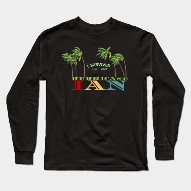Hurricane Ian Long Sleeve T-Shirt by Blumammal